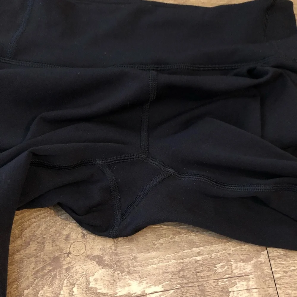 lululemon athletica Black High-Rise Leggings with Laser-Cut Lace Panels